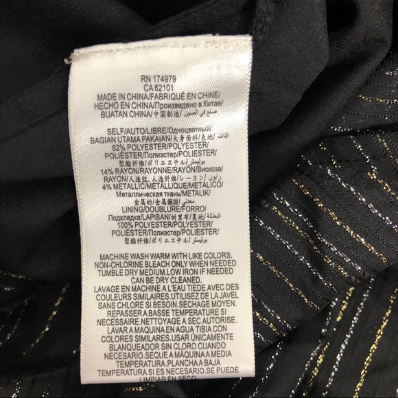 BCBGMaxAzria Black Metallic Ruffle Mini Dress - Picture 8 of 8